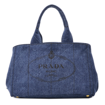 PRADA プラダ バッグ コピー DENIM トートバッグ B1877BAJ6154 ロゴプリント キャンバス